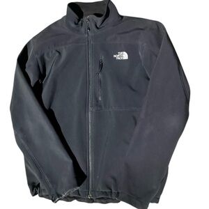 The North Face Apex Zip Up Softshell Fleece Lined Jacket Mens size L Black GUC